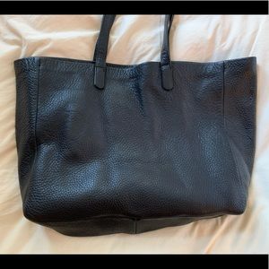 BAGGU Pebbled Leather Tote Bag